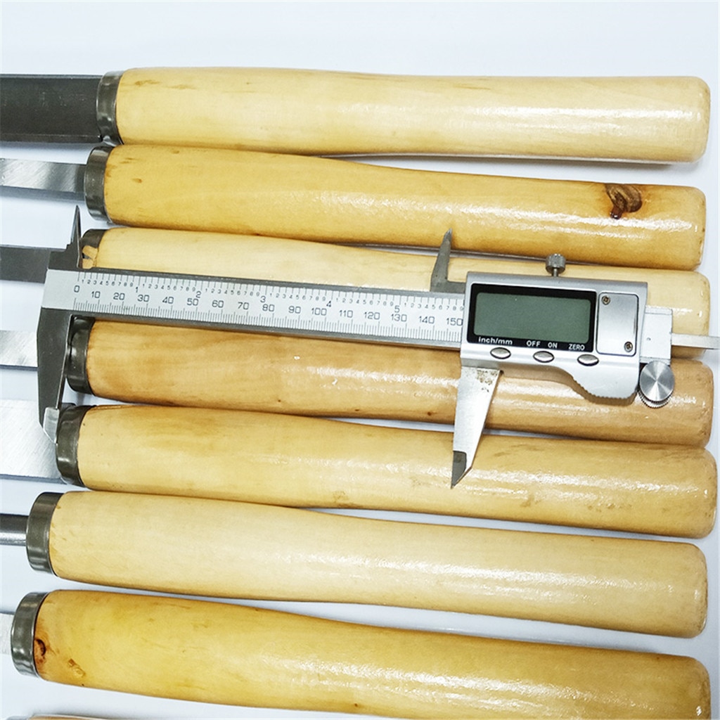 ISHOWTIENDA HSS High Speed Steel Wood Turning Lathe Tools Chisel Gouge Woodworking Set 8 Pcs Chisels Tool Woodturning Tool