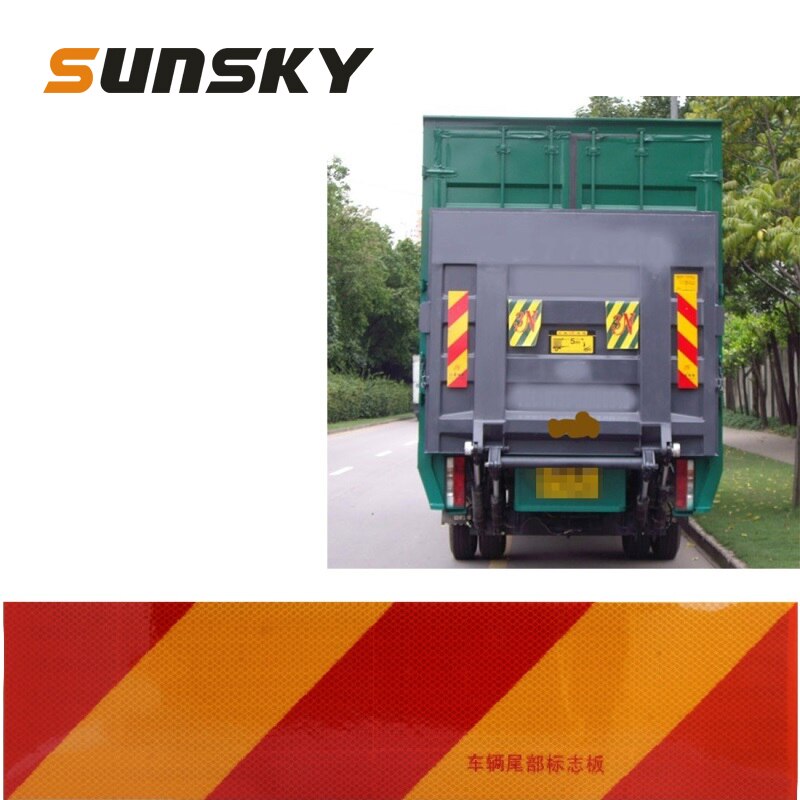 Car Auto Aluminum 55cm × 13cm Rear Warning Sign Sticker for Truck and Van Auto Exterior Accessories