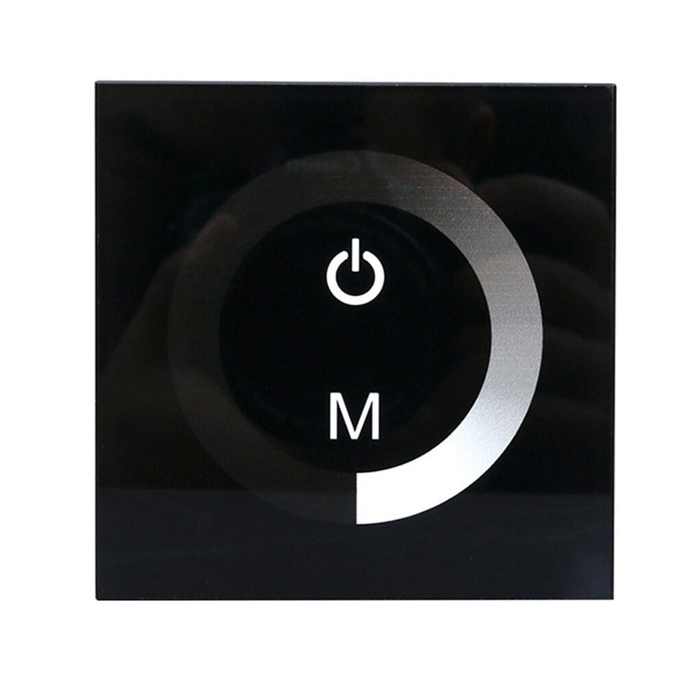 Dc 12v-24v controle de vidro sensível fácil instalar ajustável prático manual universal painel de toque dimmer montado na parede do diodo emissor de luz
