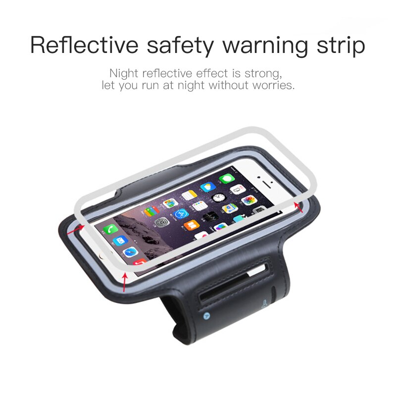 Waterproof Sports Running Wristband 4.0-6.5 inch Mobile Phone Armband Case for iPhone XS MAX X 8 Plus Xiaomi Case Phone holder