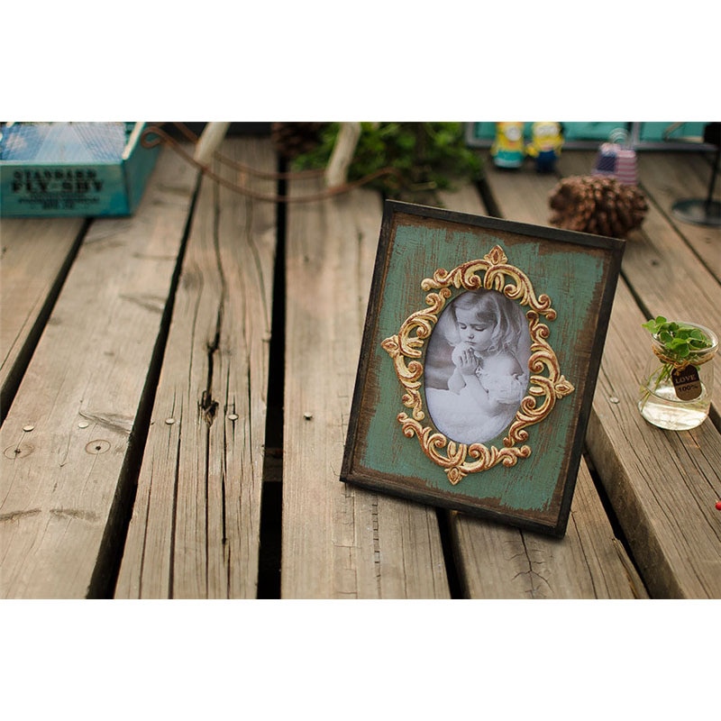 Vintage Photo Frame Home Decor Wooden Wedding Desktop Wall Picture Frame Birthday