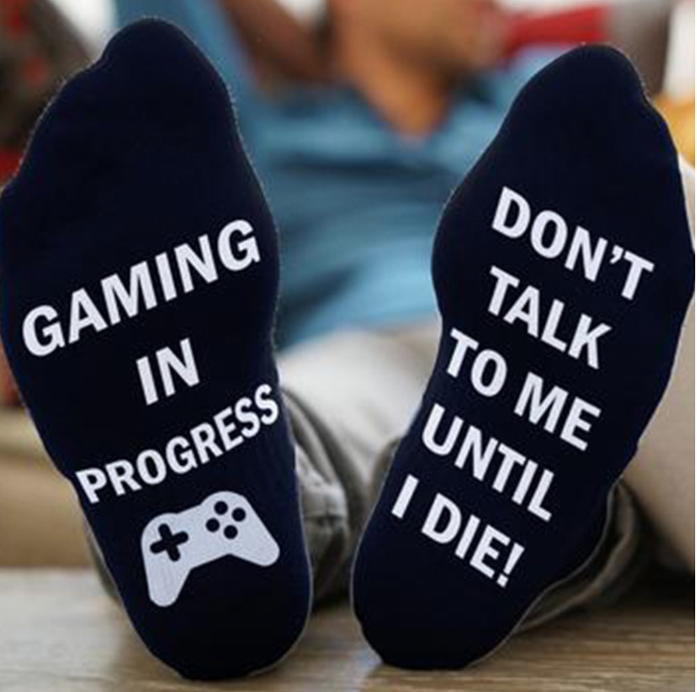 Sokken Mannen En Vrouwen Sokken Leuke Sok Game Machine Gaming In Voorgangsbalk Niet Talkk Naar Mij Totdat Ik Del