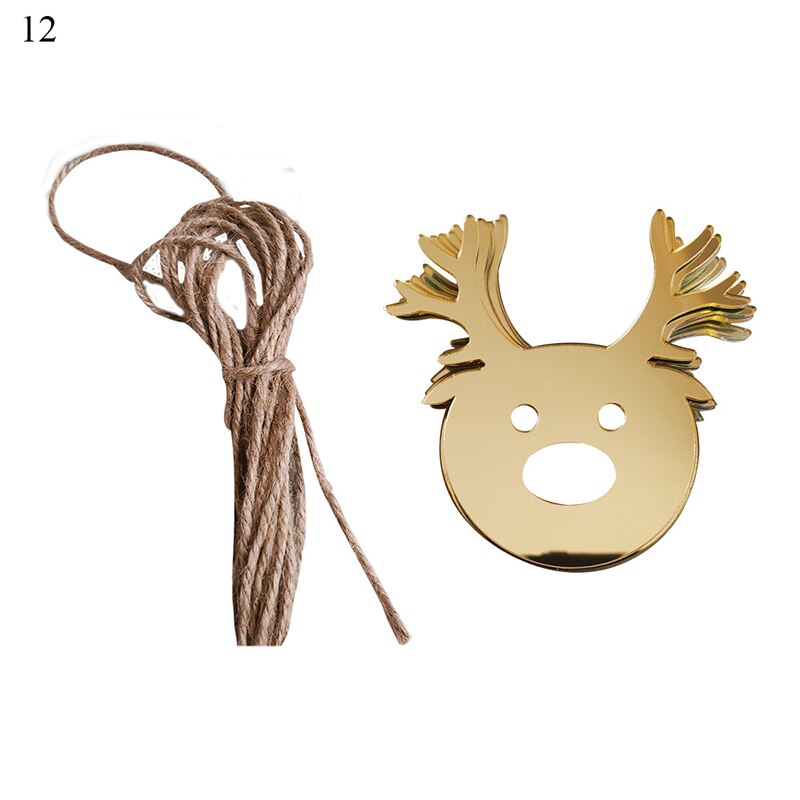 Kerst decoratie creatieve spiegel sticker gold sliver acryl spiegel stickers festival party stickers miroir: 12