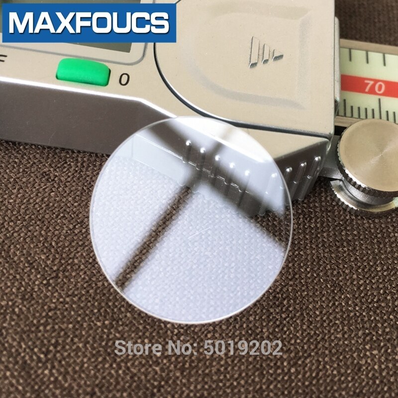 Bordglass rundt glatt mineralglass flat tykkelse 0.8 mm,  diameter  av 16 mm ~ 24.5mm, 1 stk