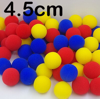 100 sztuk 3.5cm Super miękka gąbkowa kulka palec magiczne sztuczki bliska Magia iluzje sztuczka rekwizyty piłka pojawiające się/znikające Magie: Multi-kolor Dia4.5CM