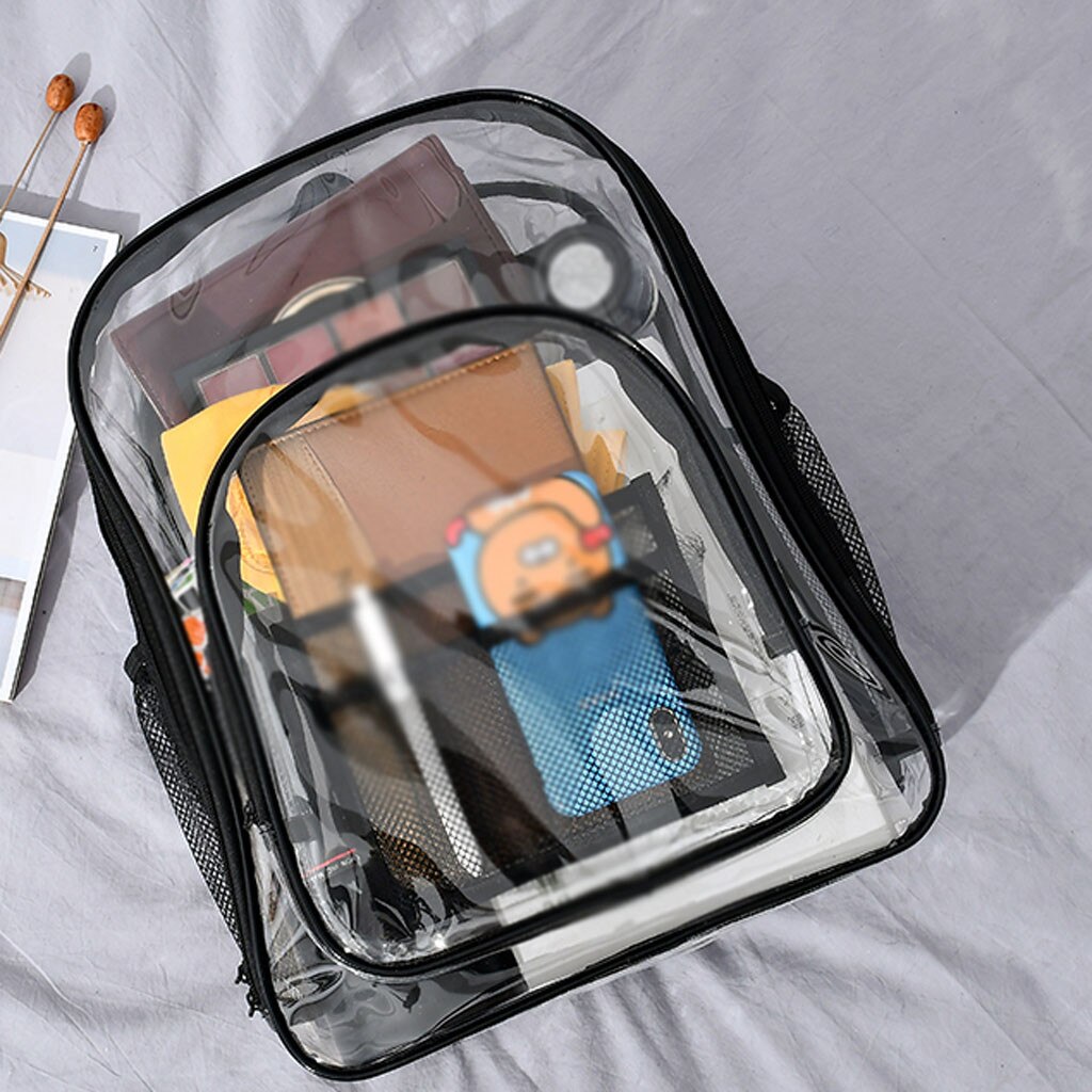 Transparant Pvc Rugzak Paar Modellen Tiener Meisjes Snoep Kleur Gelei Tassen Boekentas Rugzak Crystal Grote Capaciteit Travel Pack