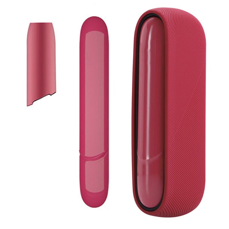 1Cap 1 custodia 1 lato 3 in 1 for-iqos 3.0 copertura laterale magnetica per PC per-iqos 3 Duo decorazione accessori sostituibili: Rose red