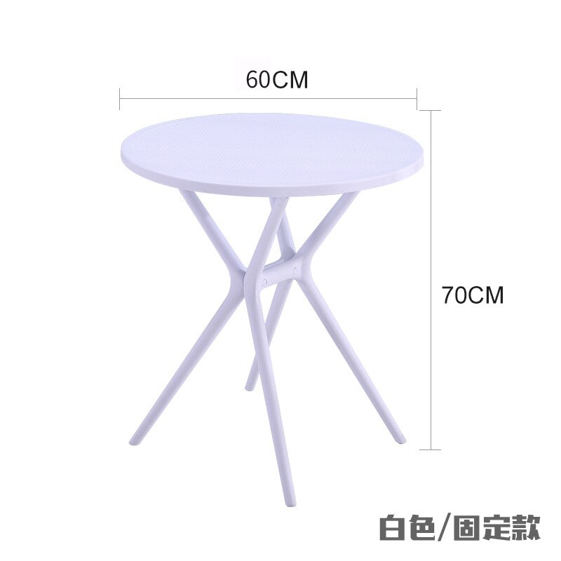 Folding dining table Nordic simple plastic folding table home eating round table dormitory bedroom table stall table: A