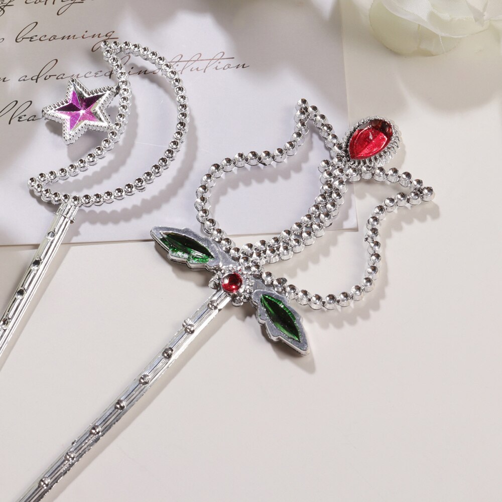 12/24Pcs Plastic Mooie Vlinder Wands Rose Magic Hart Angel Fairy Stick Voor Meisjes Verjaardagsfeestje Cosplay bruiloft Cos