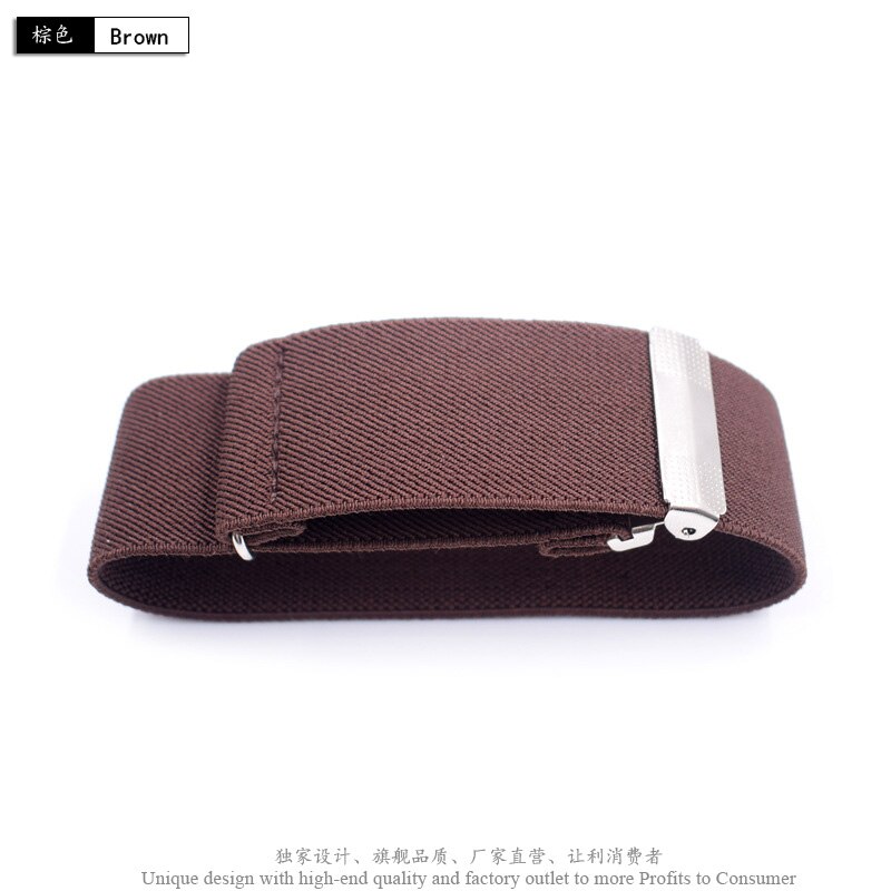 1 par gentleman formel skjorte armbånd ærmer strømpebånd holder business party manchet far & #39 ;s dag mouw kousenbånd 2.5 cm bredde: Brun