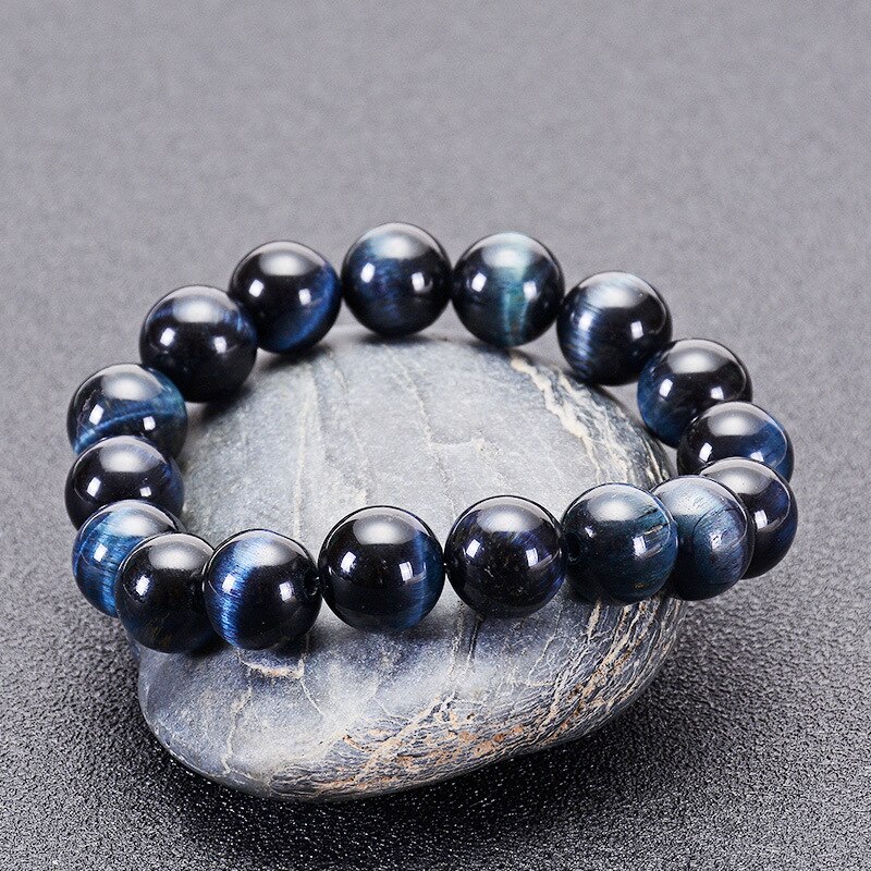 Mode 6 Mm 8 Mm 10 Mm 12 Mm Royal Blue Tijger Ogen Kralen Armband Mannen Charm Natuursteen Braslet voor Man Handgemaakte Sieraden Pulseras