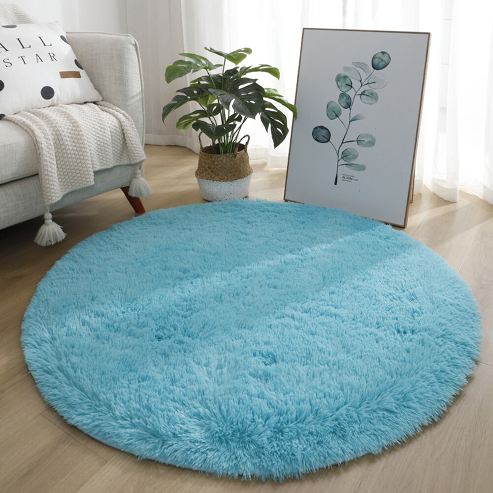 Petit tapis rond antidérapant, coloré, 40/60/80cm, pour salon et chambre à coucher, impression de teinture par nouage, décoration de la maison, hiver: 60CM / R