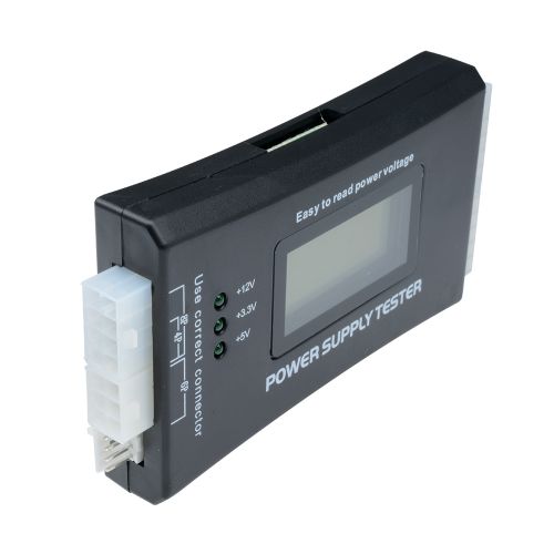 Display lcd digital pc computador 20/24 pinos testador de fonte de alimentação verificar fonte bancária rápida ferramenta de diagnóstico de medição de energia