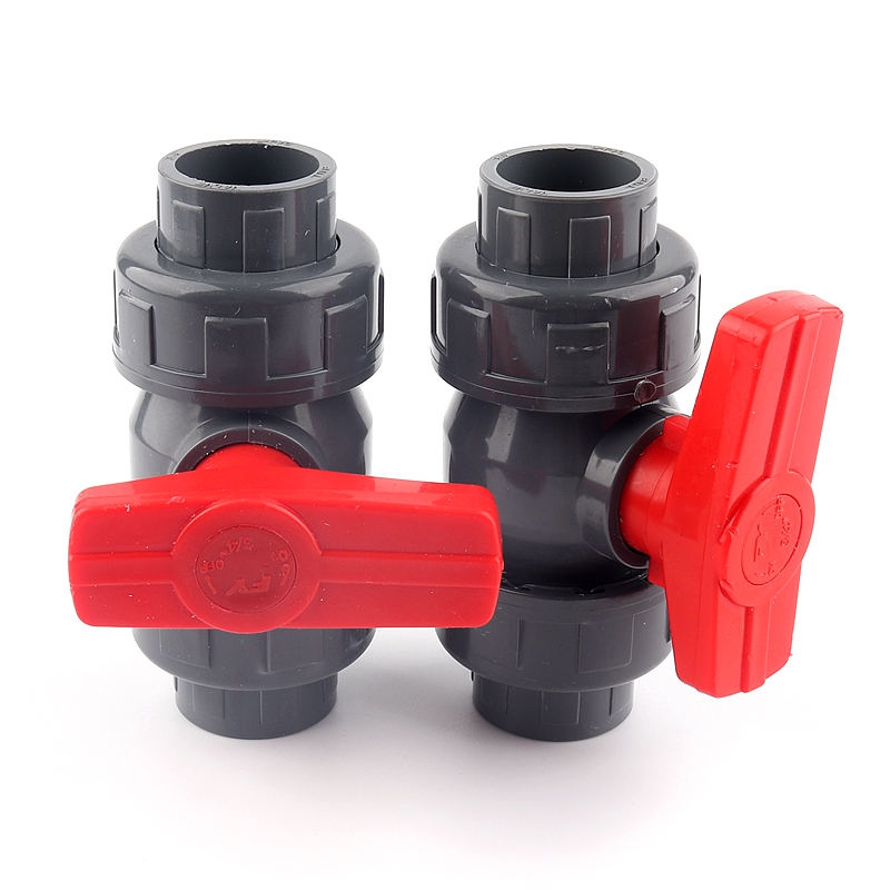 1pc 32/40/50/63/75/90/110mm tubo pvc união conector de válvula de água encaixes de tubulação válvula de esfera agricultura jardim adaptador de irrigação