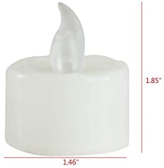 Pack of 12 LED Candles with Flickering Flame Amber, plastic, transparent, Pair 12