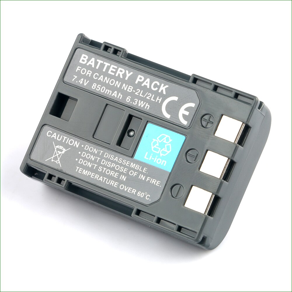 NB-2L NB-2LH Batterie D'appareil Photo Numérique Pour Canon NB-2L12 NB-2L14 NB-2L24 BP-2L5 BP-2LH CB-2LWE EOS 350D 400D Numérique Rebel XT, XTi: 1PC Battery