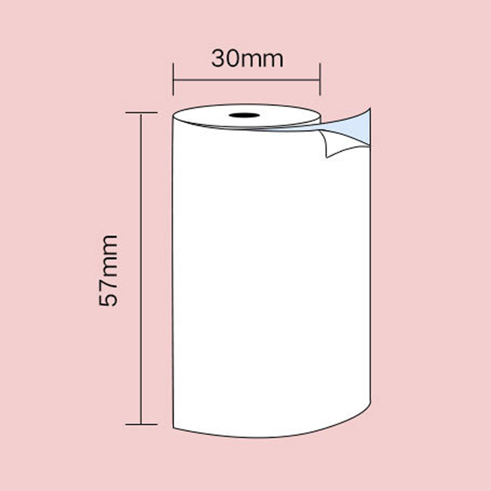 3 ruller selvklebende etikett fotoklistremerke termopapir til mini lomme fotoprinter paperang p1 p2 regning kvitteringspapir