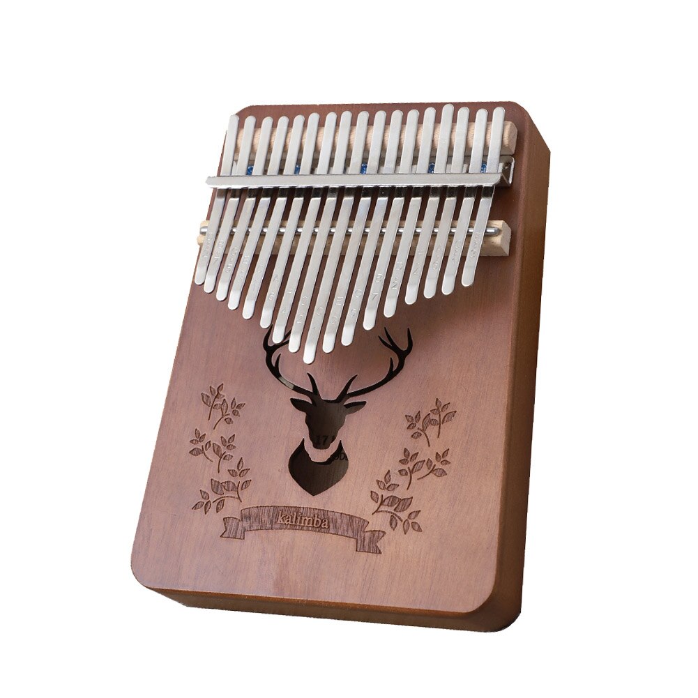 17 nøgler finger klaver sanza mbira calimba leg med guitar træ musikinstrumenter kalimba tommelfinger klaver finger klaver musikalsk legetøj: Kaffe