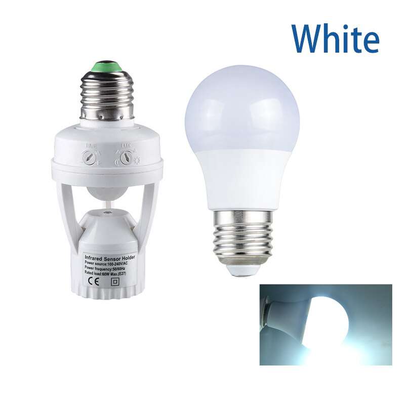 Motion Sensor Switch E27 12W 220V Induction Bulb Human Body Induction Illuminator Light for Home Lighting Corridor Stairs Room: W and induction