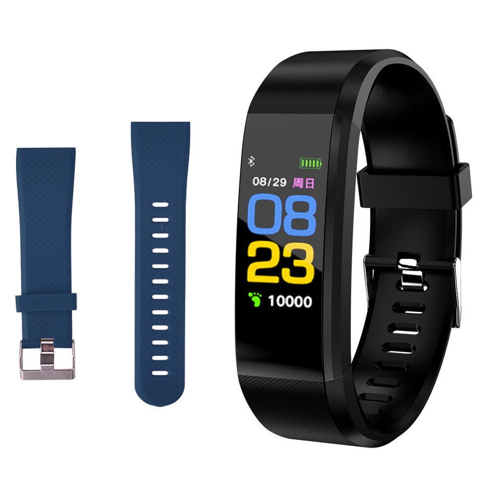 Slimme armband, 115 plus kleurenscherm, sportstappenteller, digitale fitnesstracker, bluetooth, waterdicht, slimme klok, usb-oplaadfunctie: Toon 2