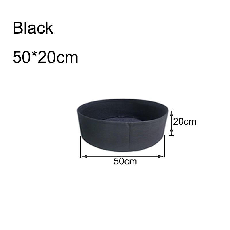 big 50-127cm vegetable planter Grow Bags pot for plants home garden tools strawberry fabric jardin growing Planter: black 50x20cm