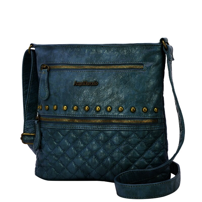 Angelo Barcelo Delle Donne Dell'annata Crossbody Sling Bag: Dark Blue