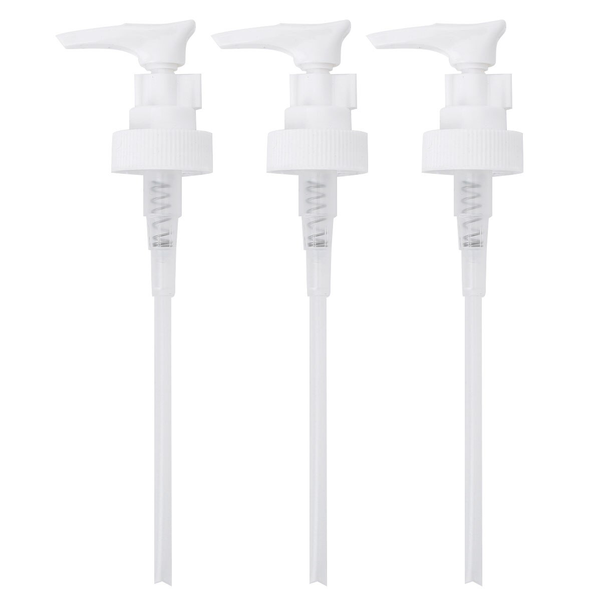 3/5 Press Style Dispenser Pumps 28/400 PP Plastic Lotion Soap Dispensing Pump with Tube Durable Bathroom Dispensador Accessories: White 3Pcs