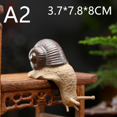 Bonsaï d'escargot en céramique | Micro paysage, décoration de jardin, décoration d'extérieur en pot, ornements de jardin: A2