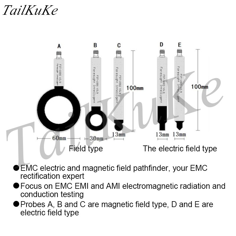 Improvement of 9K-6GHz Conductive Radiation of EMC EMI Near-field Simple Probe Magnetic Field Electric Field Antenna