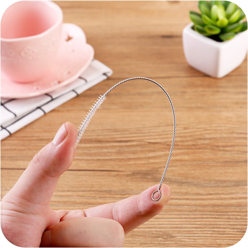 Bere Paglia Spazzola di Pulizia kit - 2 pz di Piccole Dimensioni con 2 pz di Grandi Dimensioni-nylon E Acciaio Inox (2 ottavino + 2 di Grandi Dimensioni)