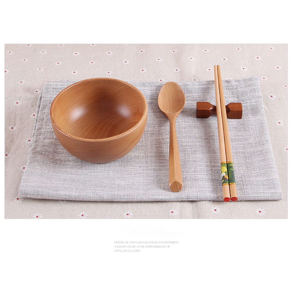 Japanische Holz Schüssel Familie freundlicher Reis Schüssel Suppe Schüssel Massivholz Geschirr suppe salade saladier schüssel obst