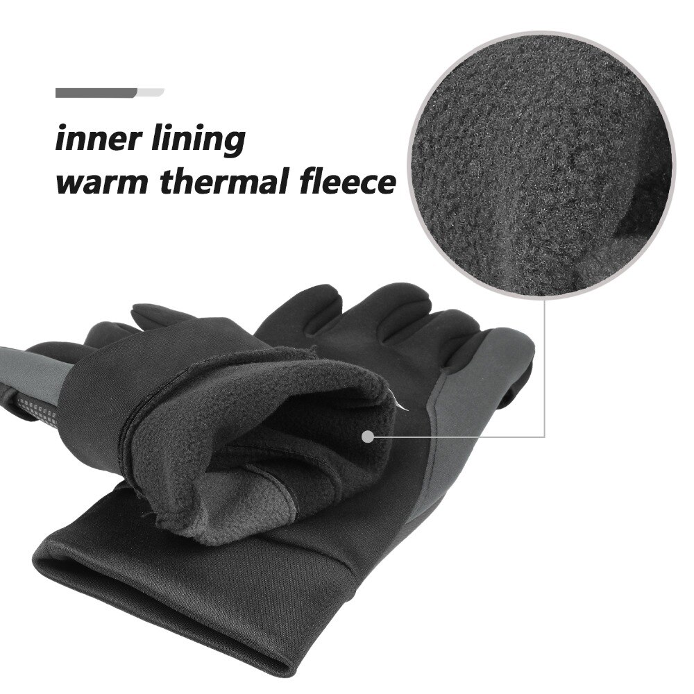 Guantes cálidos de invierno OZERO para trabajo en exterior, guantes de soldar de poliéster a prueba de viento, guantes de TPU impermeables de algodón aislante para hombres y mujeres 927
