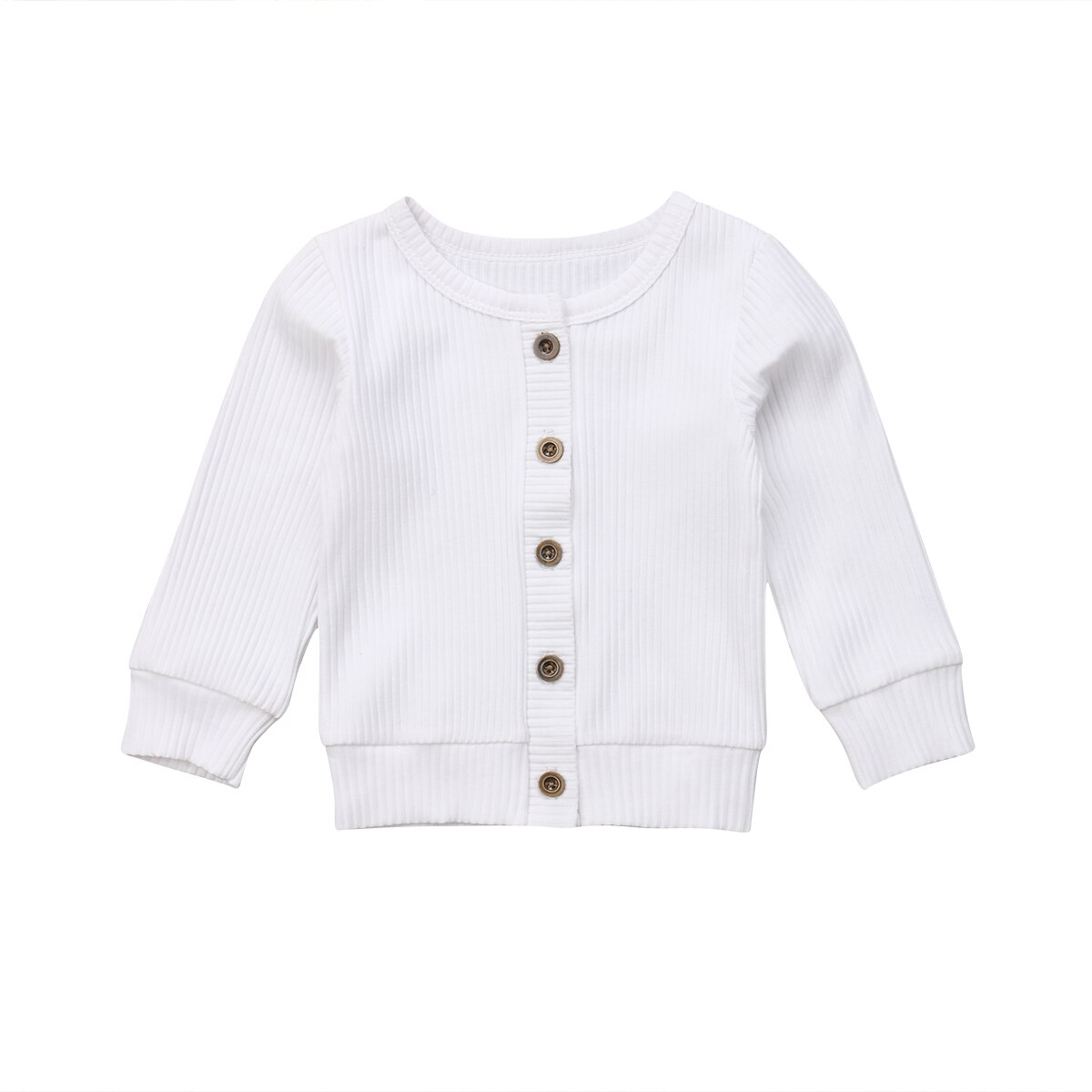 Baby Meisje Gebreide Trui Jongen Vest Kids Tops Kinderen Outfit Meisjes Kleurrijke Tees: WHITE / 18m