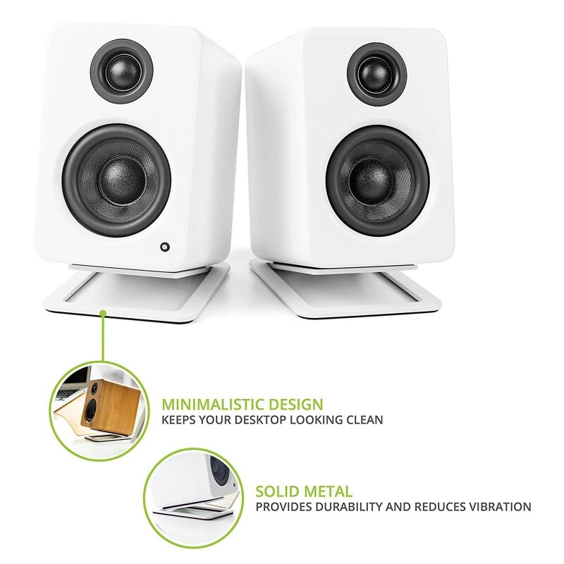 Kanto S6 Desktop Speaker Stands (Large), White Kanto S6 Desktop Speaker Stands (Large), White