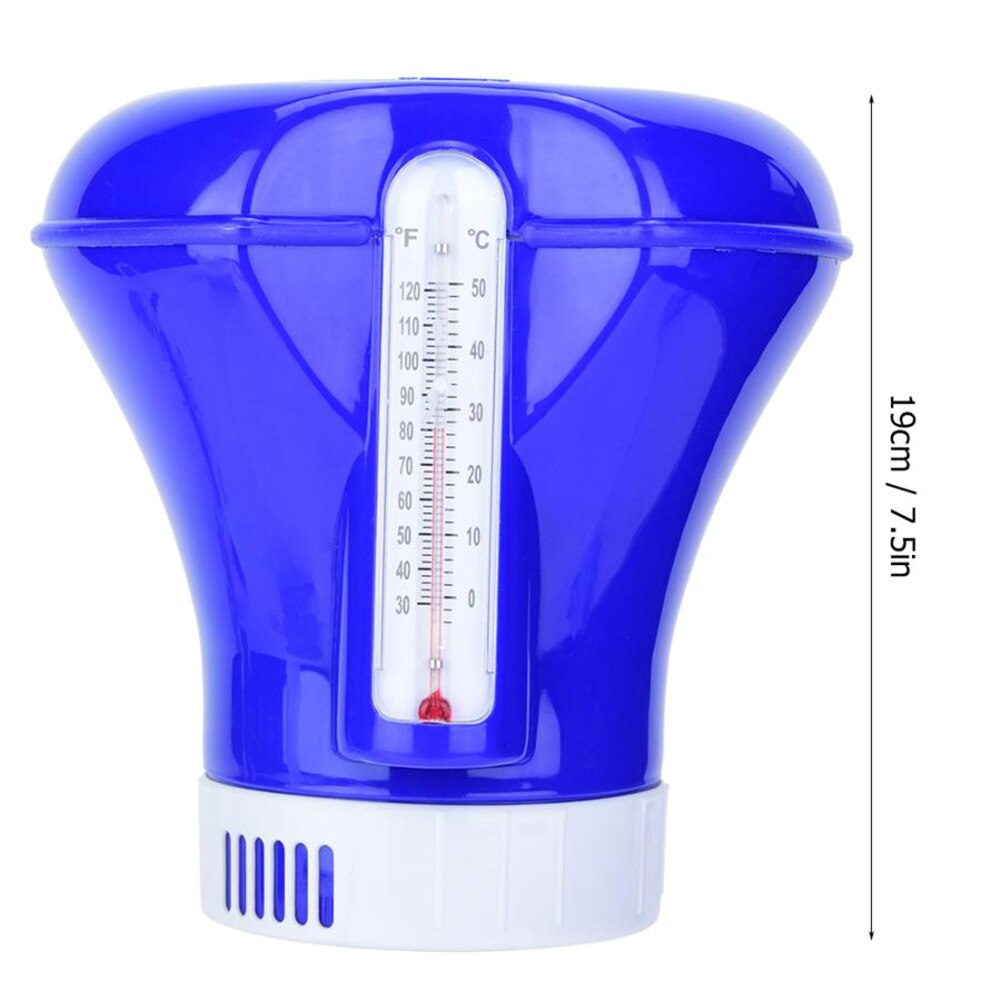 Swimming Pool Spring Floating Applicator with Thermometer 8 Inch Chemical Chlorine Dispenser Cleaner