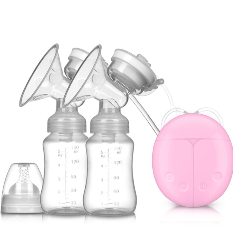 Enkele Dubbele Elektrische Baby Melk Borst Pompen Usb Krachtige Zuigkracht Tepel Pomp Met Fles Koude Warmte Pad Borstvoeding Gereedschap: 5