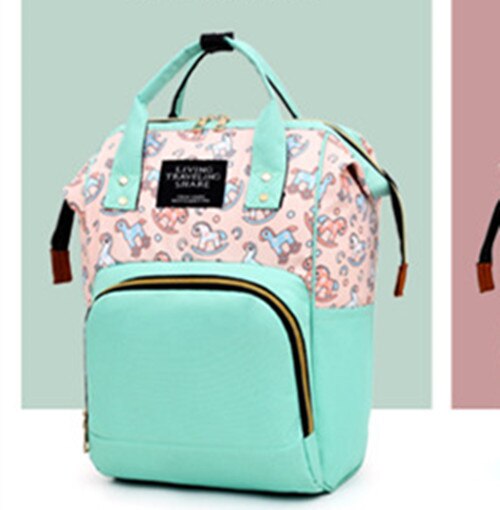 Mode Mummie Moederschap Zak Multifunctionele Luiertas Rugzak Nappy Baby Tas Met Kinderwagen Bandjes Voor Baby Care: Style 2 Green