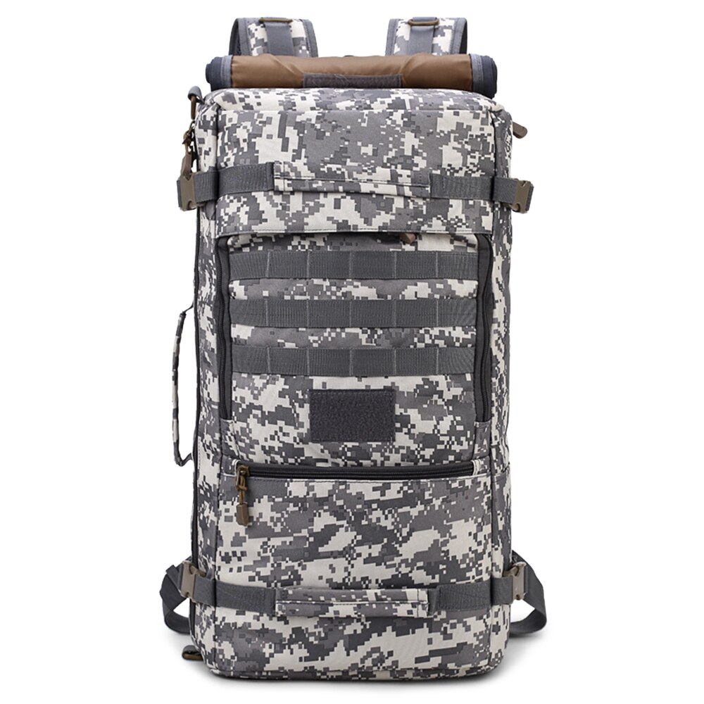 50L Camping Backpack Waterproof Travel Duffle Bag Women Men Sport Bag For Outdoor Sports Camping Hiking Mountaineering Backpack: Black Color