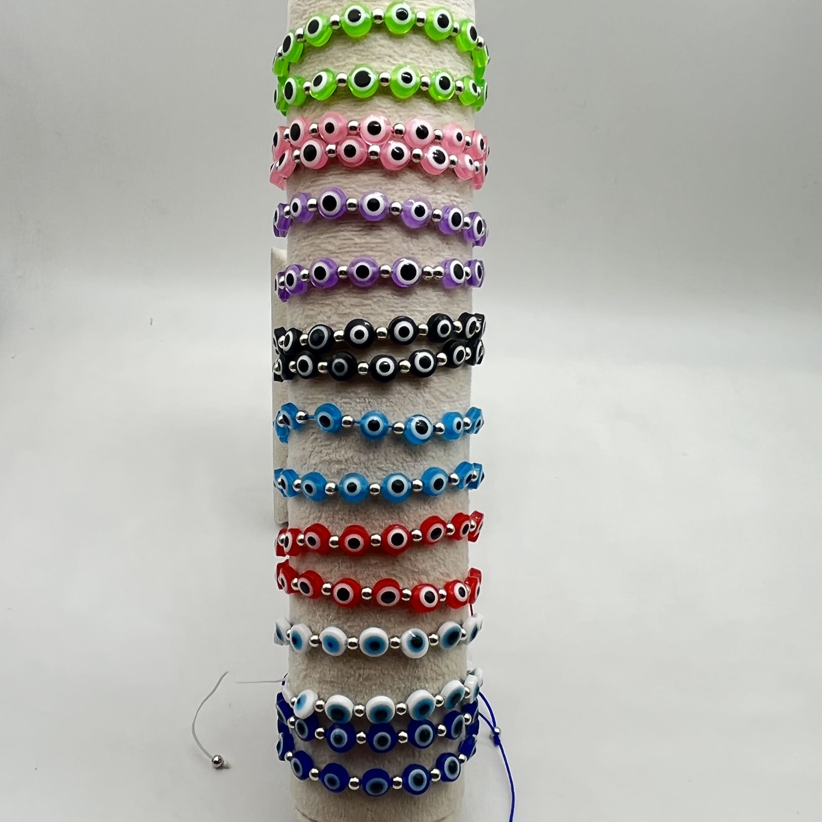 12 Pcs Evil Eye Armbanden Colorfu Enkelband Boho Hand-Geweven Geluk Armband Voor Moeder Vader Meisje Jongen Armband
