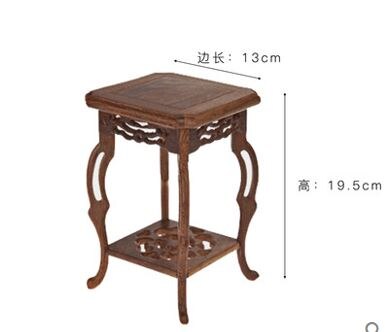 Asian Base Vase Teapot Pedestal Nature Wood Stand Oriental Traditional Decoration: 13x13x19.5cm