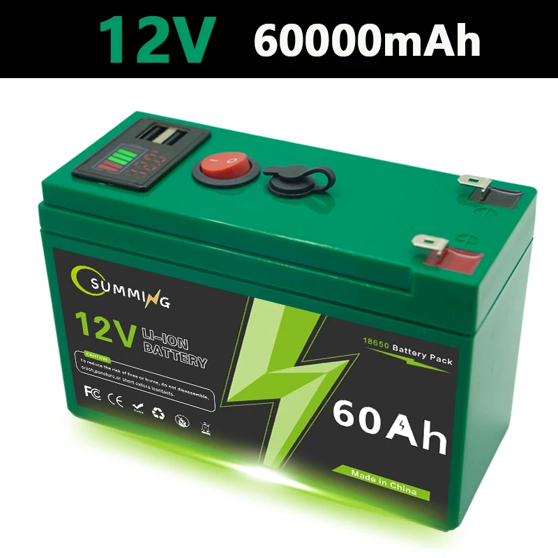 12V 150Ah Lithium wiederaufladbare LiFeP04 Batterie 4000+Zyklen für Solarenergie, USV, Roller, Elektroräder, Fischfinder, gebaut mit BMS: Grau