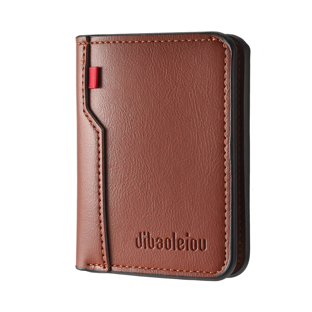 Mini portefeuille Ultra-fin en cuir PU souple pour hommes, 1 pièce, porte-cartes de crédit, court et Vertical, de