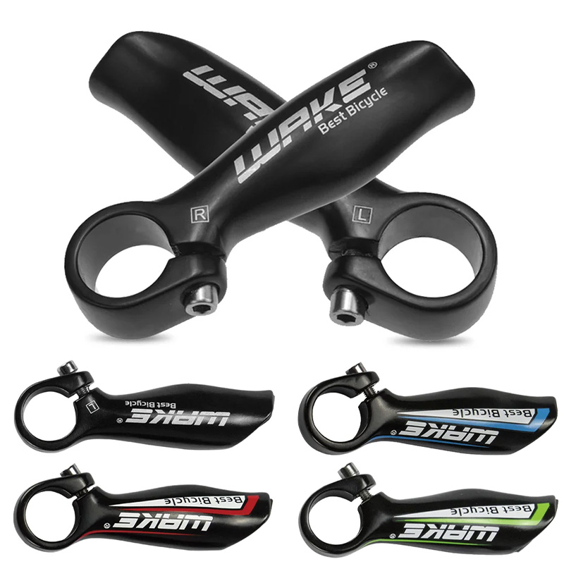 Manillar auxiliar de bicicleta, extremos de manillar de bicicleta de montaña de aleación de aluminio, barra de mango de apoyo de bocina de toro MTB, barra de mango de tornillo de banco de bicicleta