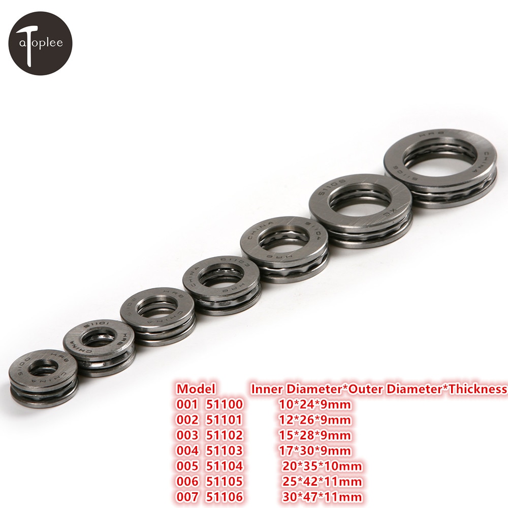 1 pieza Cojinete de bolas de empuje miniatura de alta precisión Metal Axial rodamiento de bolas de velocidad rápida 10mm/12mm/15mm/17mm/20mm/25mm/30mm opcional