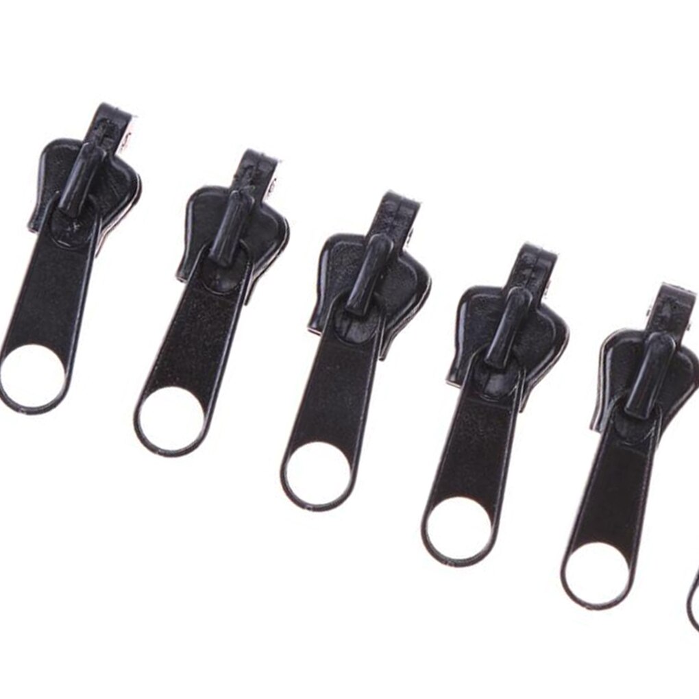 Kit de reparación de cremallera Universal, repuesto de cremalleras deslizantes de dientes para ropa, monederos y chaquetas, 6 uds.