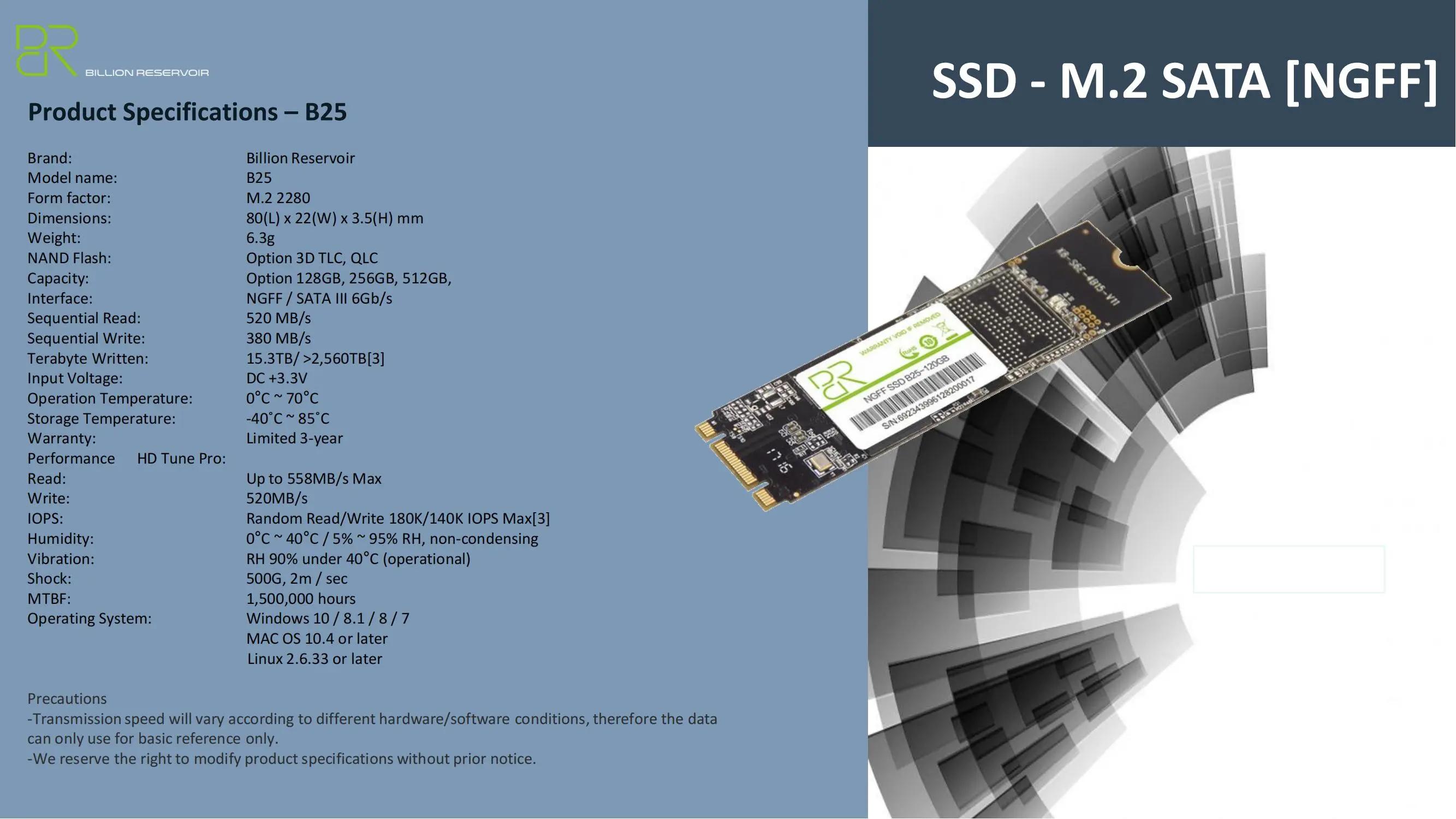 BR M.2 SSD NGFF 128GB 256GB 512gb 1 to 2 to M2 SATA SSD 2280 SATA3 6 Go disque dur interne pour ordinateur portable