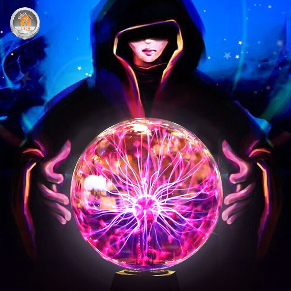 Plasma Ball Light Novelty RGB Night Light Touch Sound Sensitive Electrostatic Flashing Ball Magic Lamp Kids Home Decoration