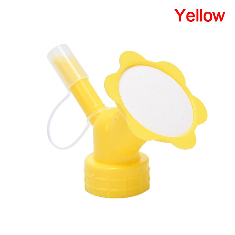 2In1 Potplanten Gieter Gereedschap Plastic Sprinkler Nozzle Voor Bloem Waterers Fles Gieters Sprinkler Tuin Gereedschap: Yellow