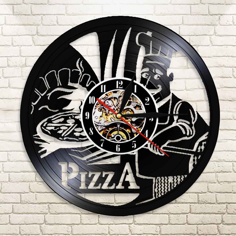 Pizza Time Wall Watch Pizzeria Gastronome Wall Sign Pizza House Pizza Maker Wall Clock Pizza Kitchen Wall Clock Modern