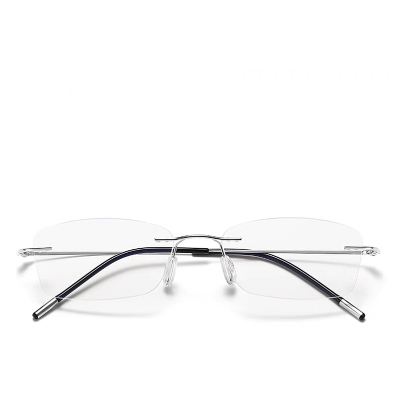 Randloze Leesbril - Retro Rechthoek Stijl - Anti Blauw Licht - Intelligente Zoom - Voor Heren & Dames